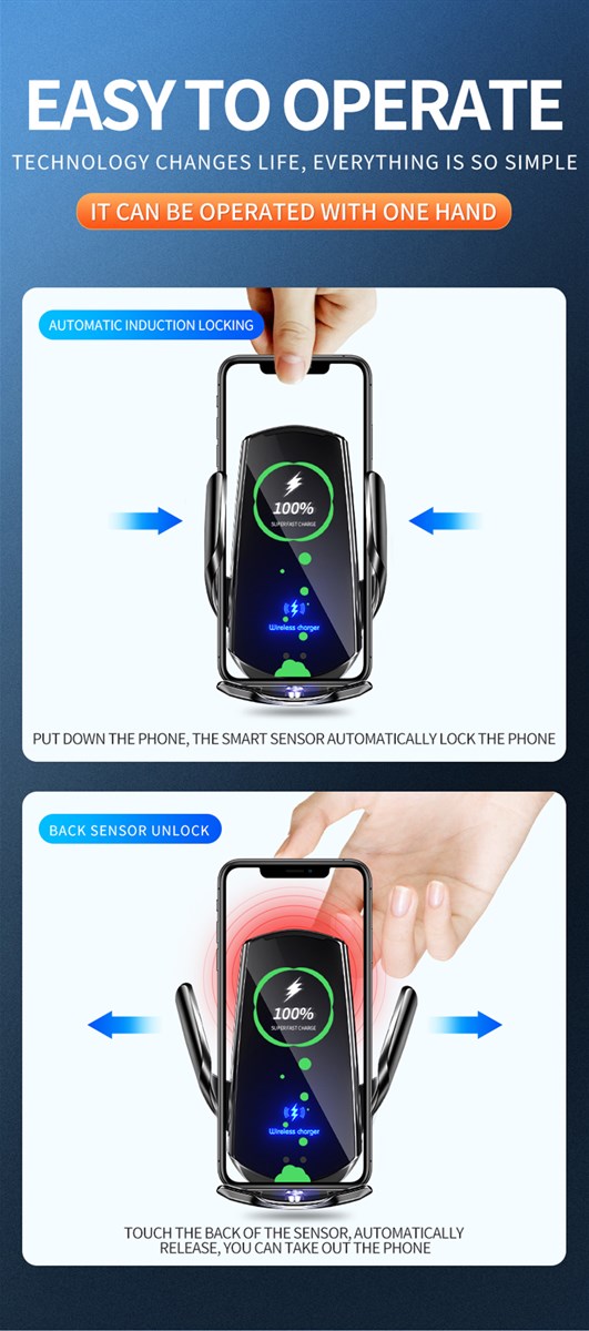 Mobile phone car bracket wireless charger car navigation automatic induction driving 2021 new model