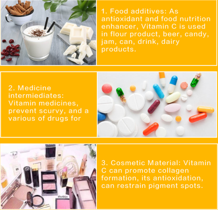 Food grade 50817 CAS ascorbic acid vitamin C powder
