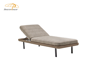 outdoor garden patio rope weaving aluminum frame chaise lounge