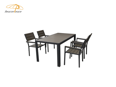 outdoor furniture sets garden dining furniture aluminum frame polywood waterproof table chair sets