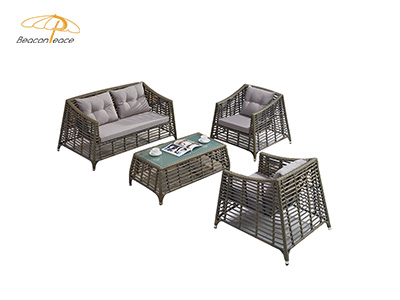 garden patio outdoor waterproof rattan weaving aluminum frame sofa furniture sets