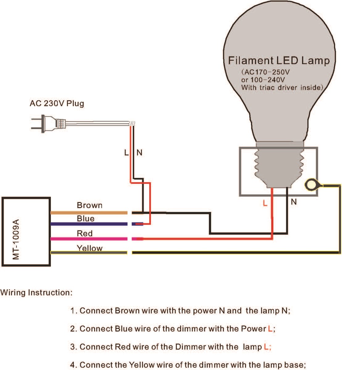 professional triac touch dimmer switch for LED beside floor desk lamp 4 steps halogen incandescent bulb