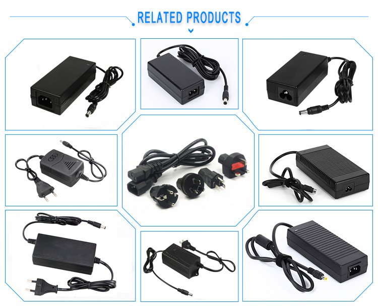 AC 100240v Input to Output 72w 60w 90w 5a 12v 4a 15v 48w 2a 25a 24v 3a Desktop Type Power Switching DC Adapter Series