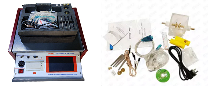 AC 080100KV Epoxy Transformer Oil Breakdown Voltage Test Set Calibration of Oil Test Kit BDV