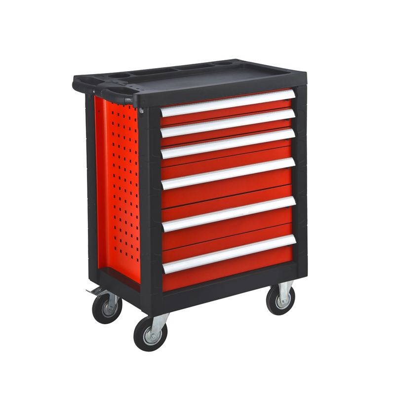 31 popular Rolling Tool Box metal Chest Storage Cabinet On Wheels with plastic top and central lock for garage