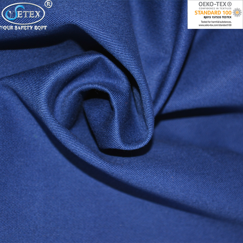 100 cotton twill flame retardant and antistatic fabric for coveralls jackets pants with EN11612 standards