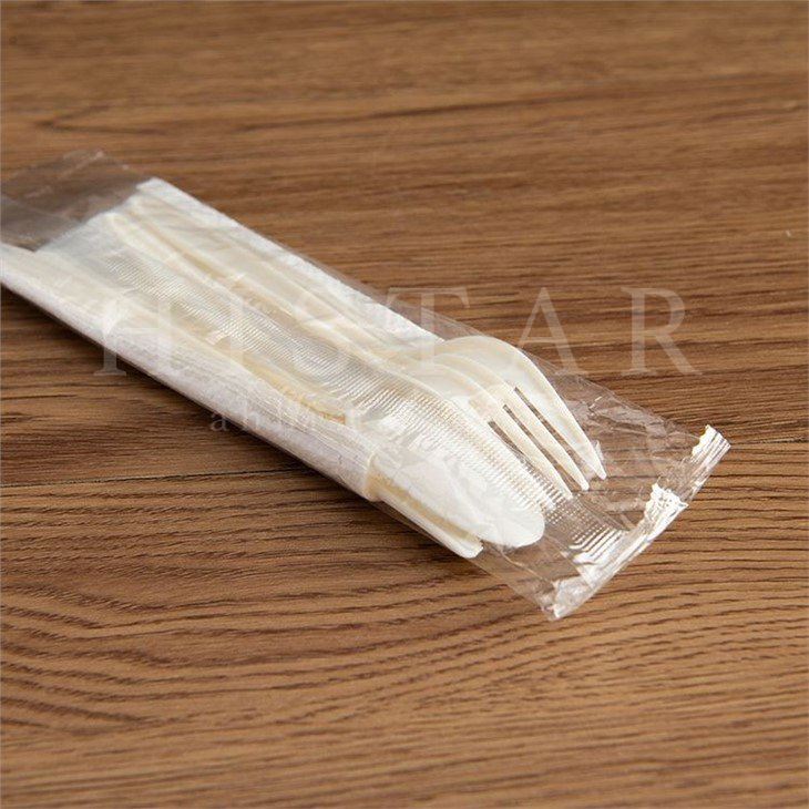 Biodegradable corn starch knife fork and spoon cutlery set Disposable cutlery set