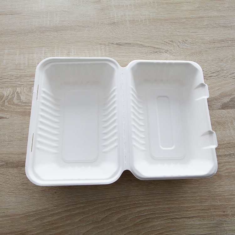 Biodegradable bagasse lunch boxes disposable compostable takeaway lunch boxes