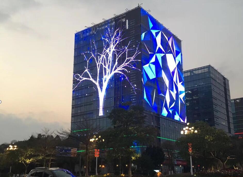 Lightweight and curvable LED DisplayArchitectural Media Facade video wall screen