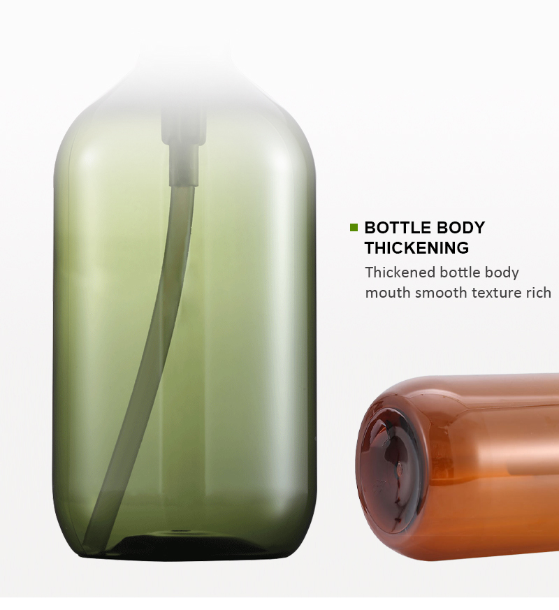 Luxury customized unique LOGO empty PET plastic lotion pump bottles 300ml shampoo and conditioner bottles