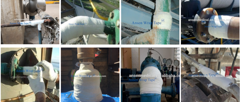Water Activated Pipe Wrap Reinforced Glass Fiber Pipe Repair Kit Fast Curing Fiberglass Fix Tape