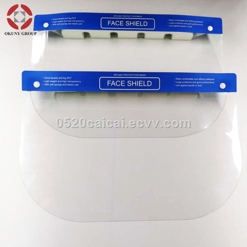 Manufacturer Directly Supply High Quality Protective PET Visor Face Shield Mask In Shock