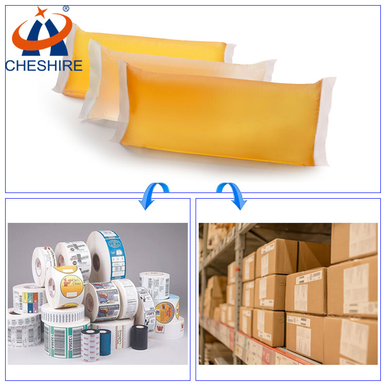 Yellow Logistics Label Hot Melt Glue Great Quality Pressure Sensitive Hot Melt Adhesive For Label Stickers