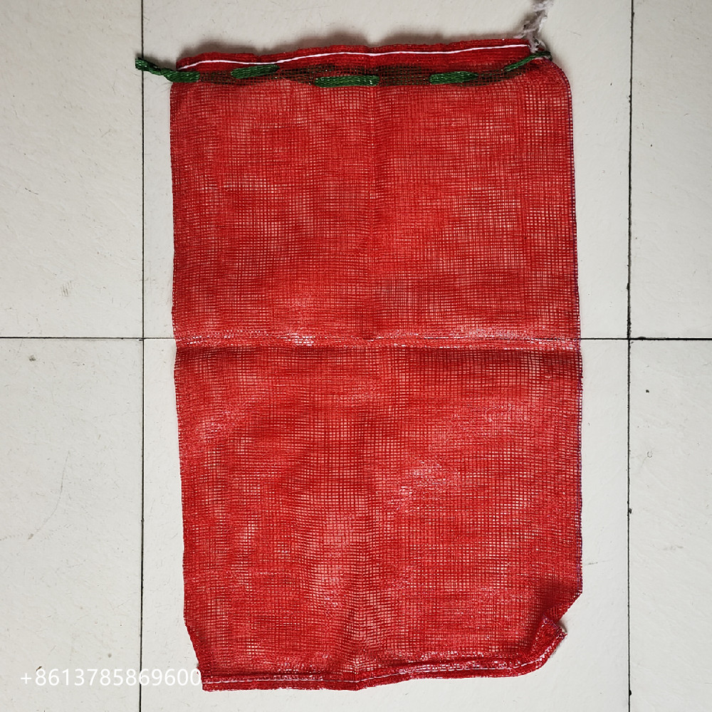 Red color PP onion mesh bag from China