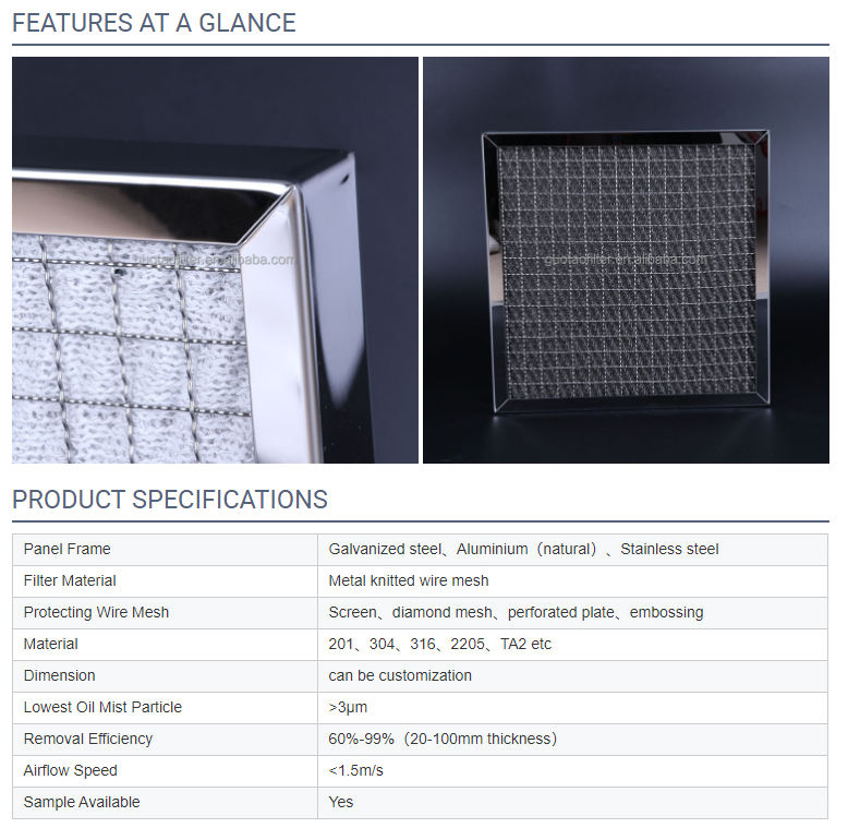 Screen diamond mesh perforated plate Glass fiber and stainless steel mixed knitting meshppsilk cotton and metal filter