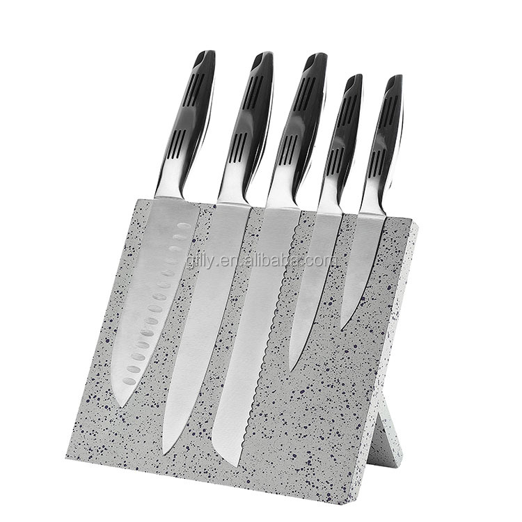 Amazon hot sellings multipurpose stainless steel 430 handle chef knife set