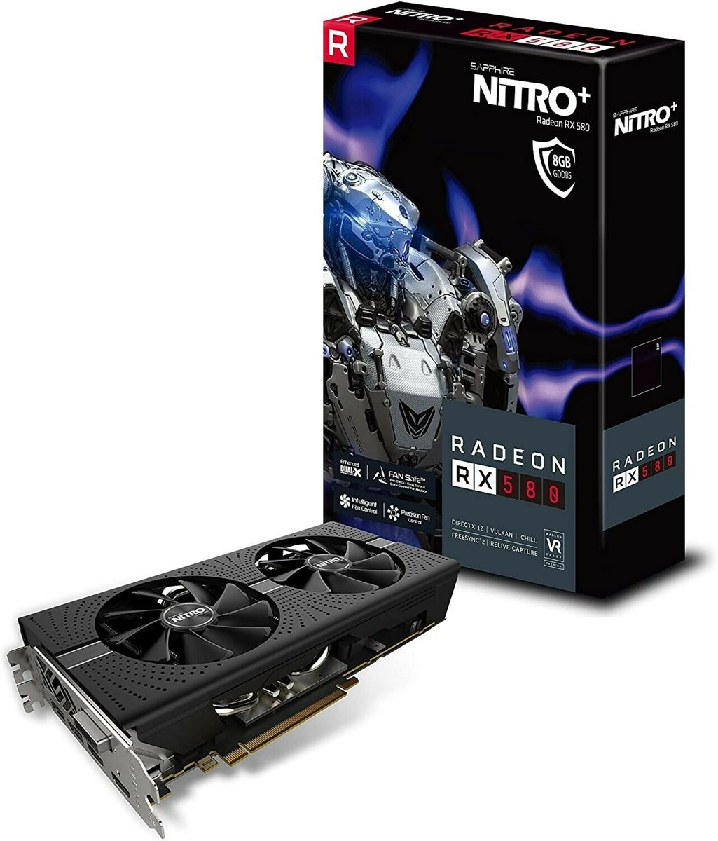 SAPPHIRE Nitro Radeon RX 580 8GB GDDR5 Graphics Card 112650120G