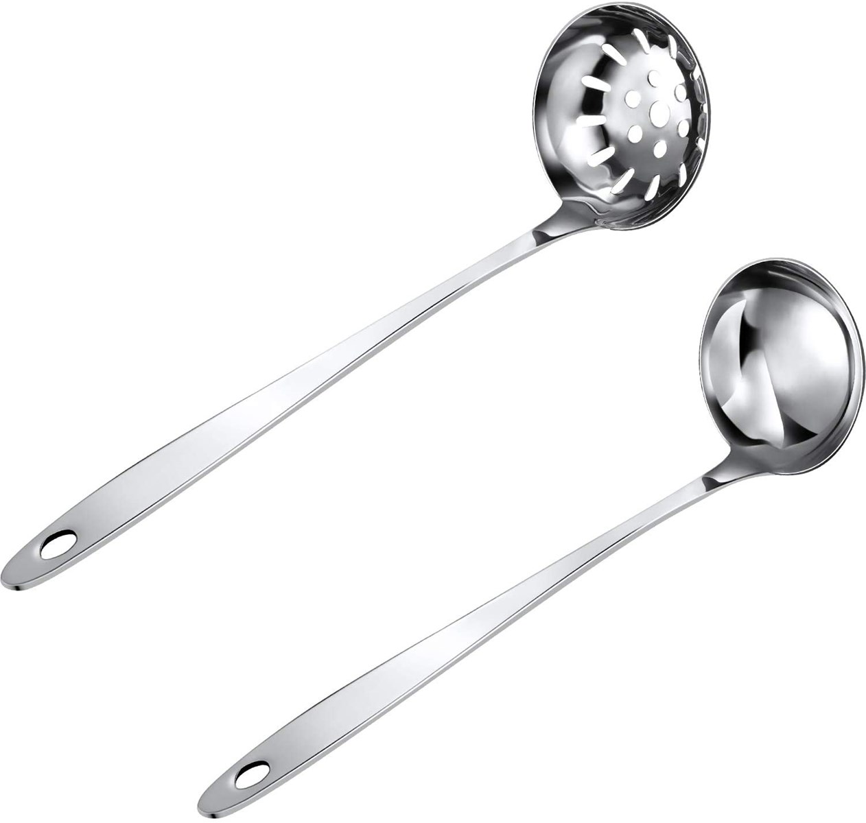 304 Stainless Steel Newness 2 Pcs Slotted Spoon and Soup Ladle