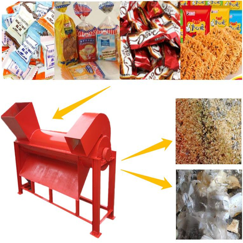 Bagged Expired Food Crusher And Recycling Machine Expired Biscuit Food Recycling Machine
