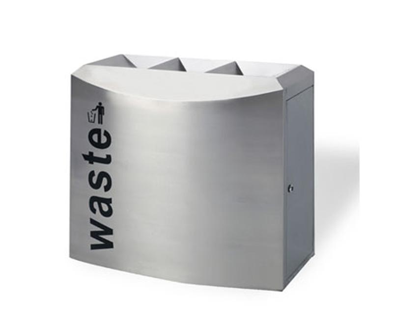 MAXHB301 Airport Project Large Garbage Stainless Steel Receptacles Indoor Recycling Bin Design Dustbin Commercial Recyc