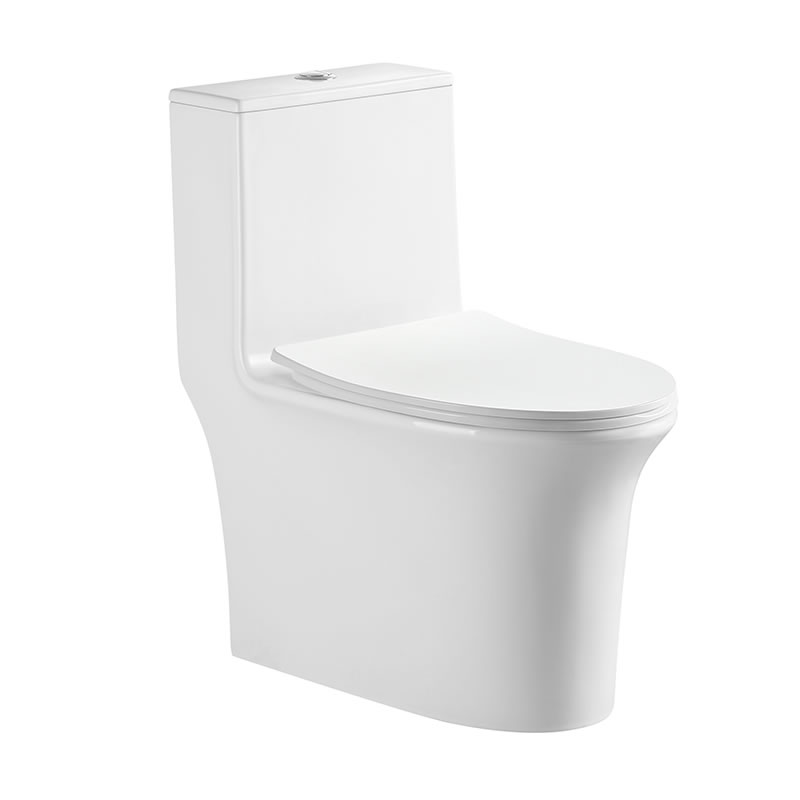 Modern design european style round siphonic onepiece wc toilet with white color
