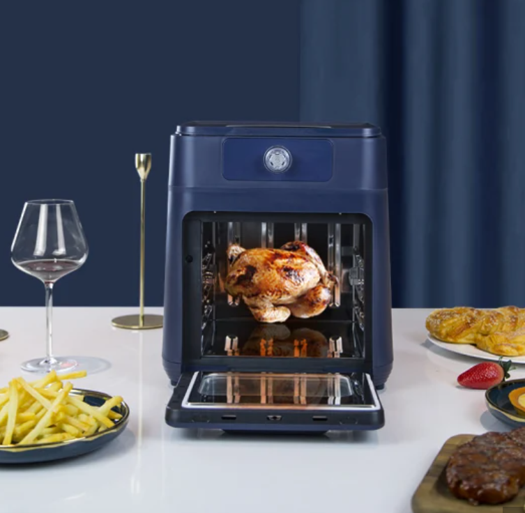 Factory Price 8L Digital Touch Screen Air Fryer Toaster Oven with Rotatable Stainless Steel Cage