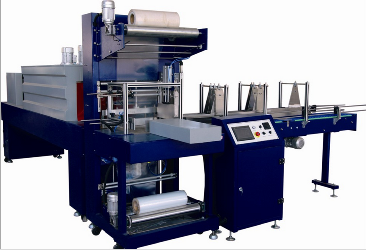 Automactic film shrinking tunnel wrapping packaging machine