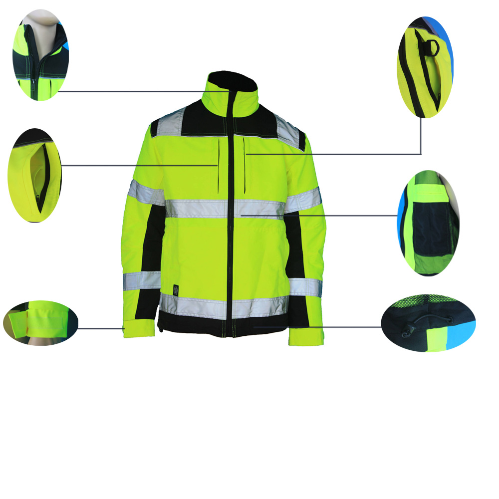 High Visibility Yellow and Black Jacket