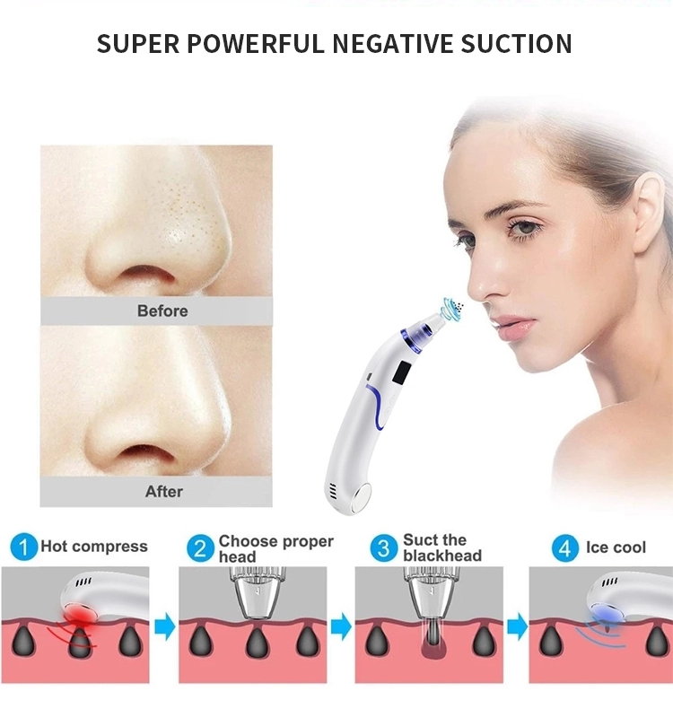 Black Head Removal Vacuum Suction Removal Cool System Massager Facial Machine Face Care