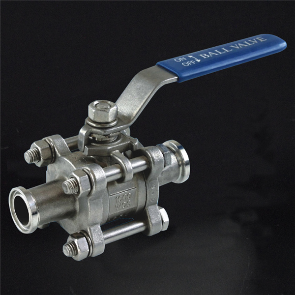 Stainless Steel R412 3 Pieces Clamp End Ball Valve