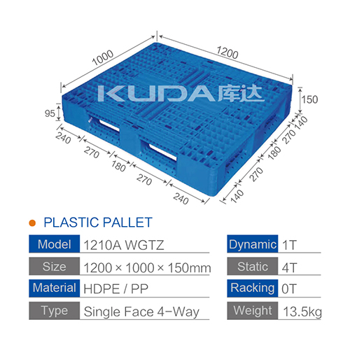 Warehouse antistatic 1210C WGTZ PLASTIC PALLET china manufacturer good quality