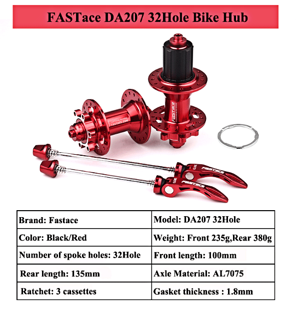 Fastace MTB Bicycle Hub DA207 10S 11S 12Speed Mountain Bike Flower Drum 32Hole Fit SRAM XD Bike Hubs Bicycle Accessori