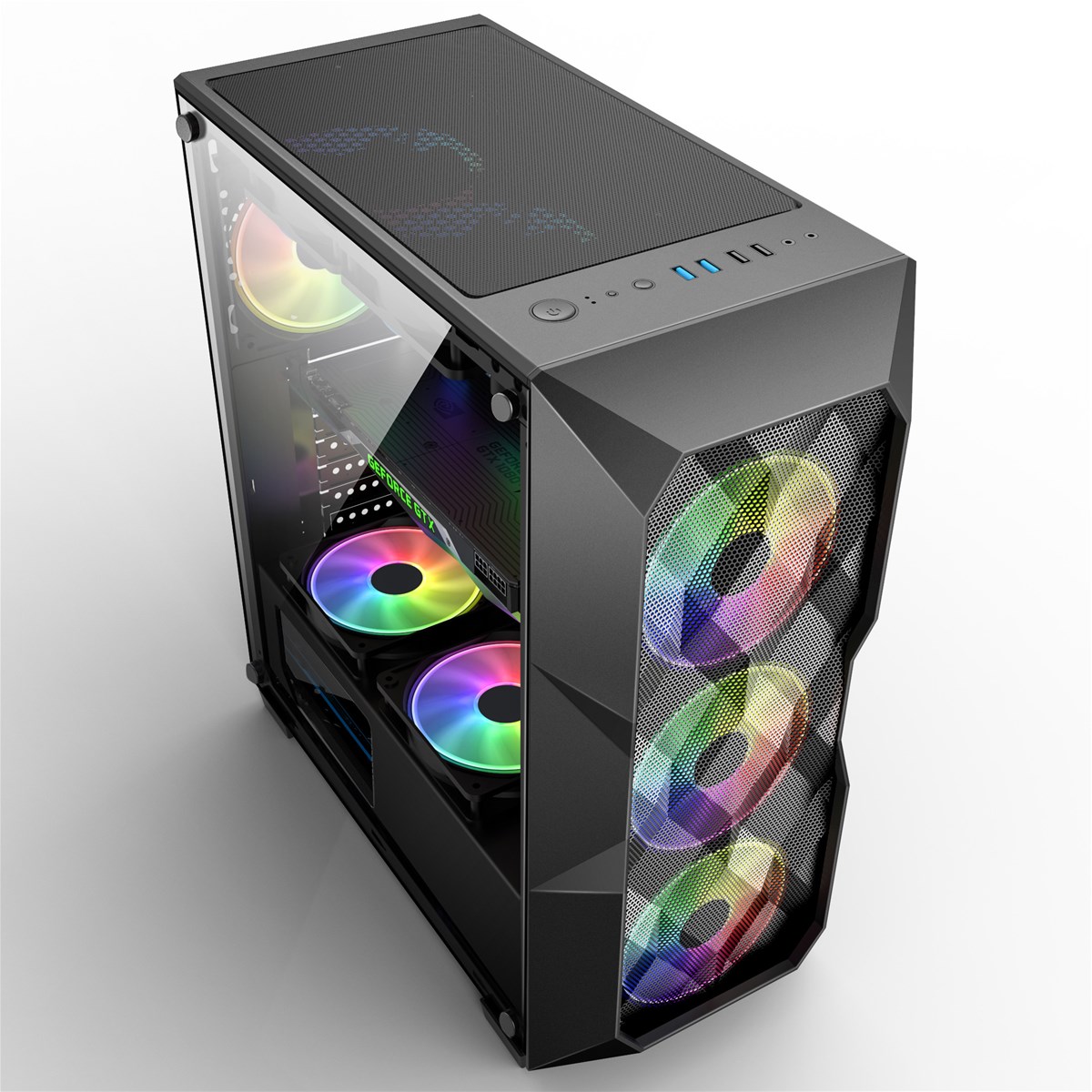 RGB 12025 cooling fan for EATX Gaming PC Gamer Computer Case Cabinet Hardware