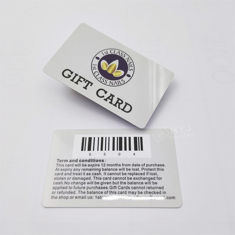 Full color printing PVC membership card plastic gift card with barcode or magnetic stripe