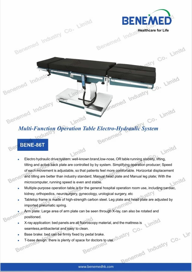 High Quality MultiFunction Operation Table ElectroHydraulic System