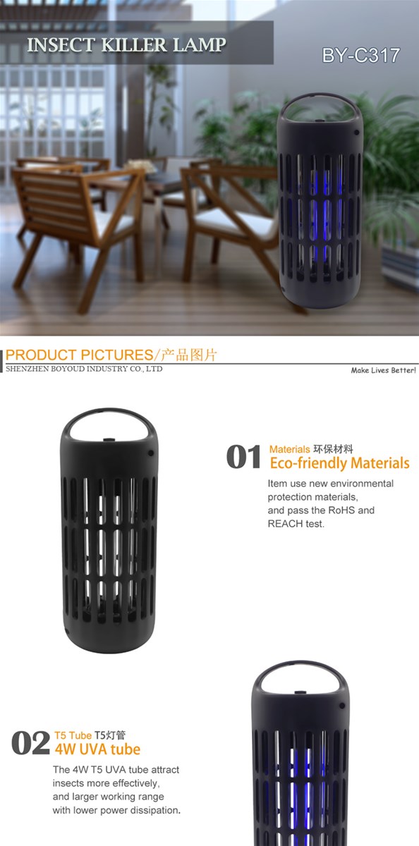 4W Ecofriendly Stocked Efficient Insect Trap Mosquito Killer Lamp