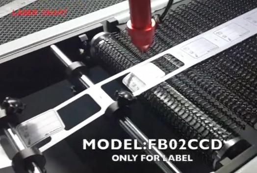 Co2 Woven Label Auto Feeding Laser Cutting Machine with Camera