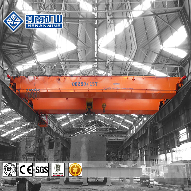 35 ton Cabin Control Double Girder Overhead Crane With Electric Wire Rope Hoist