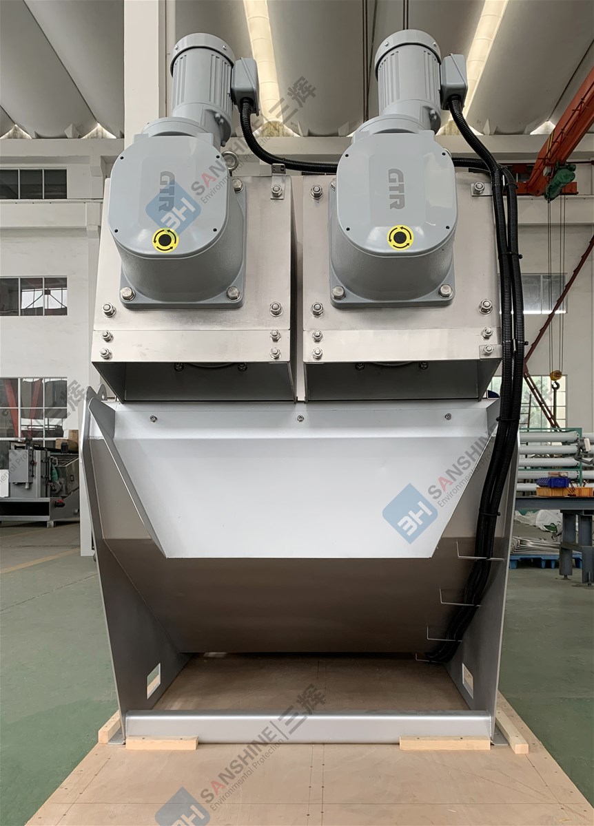 SANSHINE company produce filter machine screw type press sludge dehydrator dewatering machine