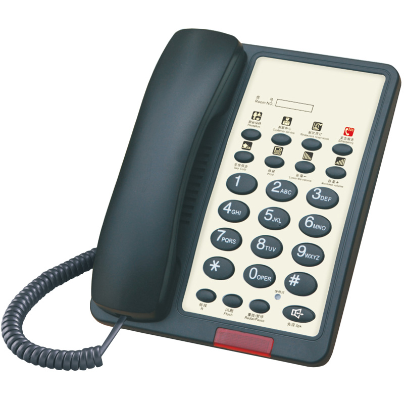 Hotel Telephone Corded Phone with Robust Shell