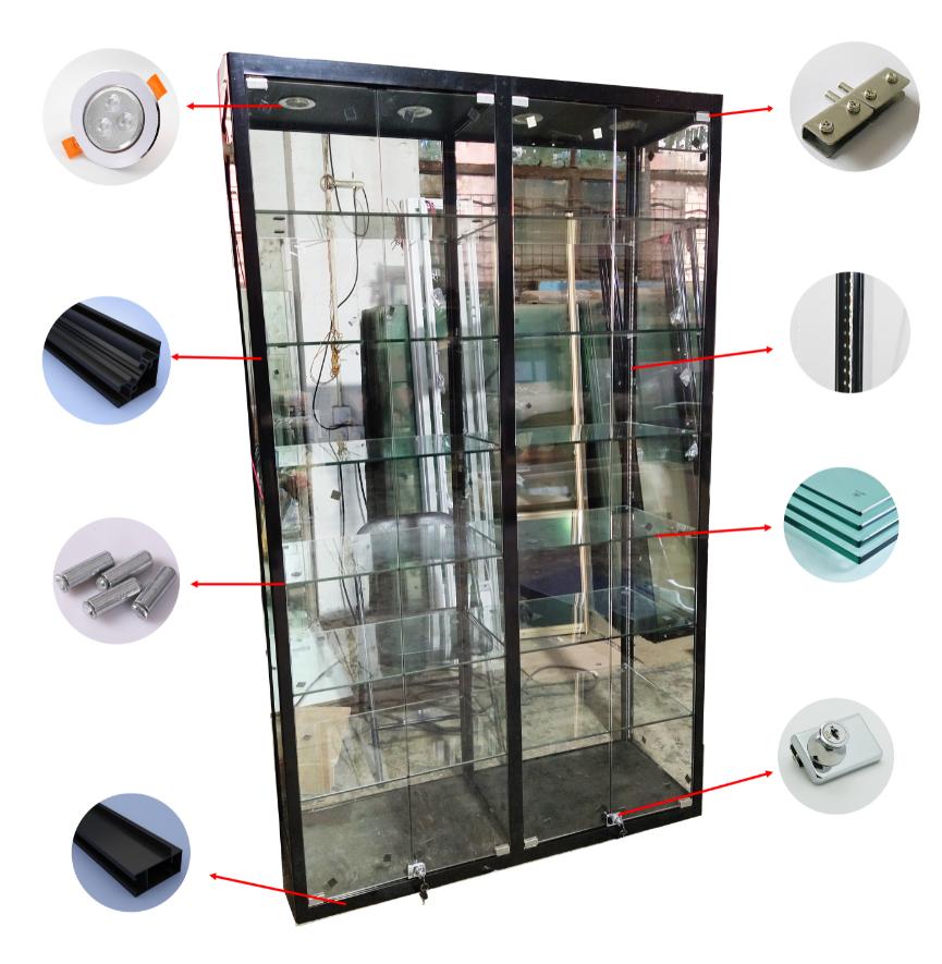 Retail Gift Store Display Glass Cases and Counters Showcase for Garage Kit Doll Store Gift Shop Toy Store