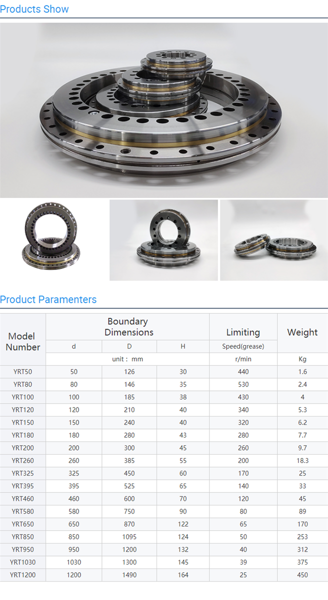 Pick bearing size Rotary table bearing