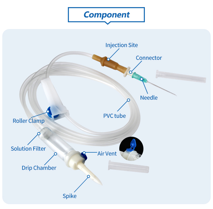 2021 hot sale best selling infusion set with luer lock 21G needle