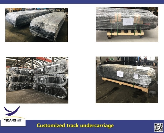 Specilly designed steel track undercarriage with rubber pads for customer