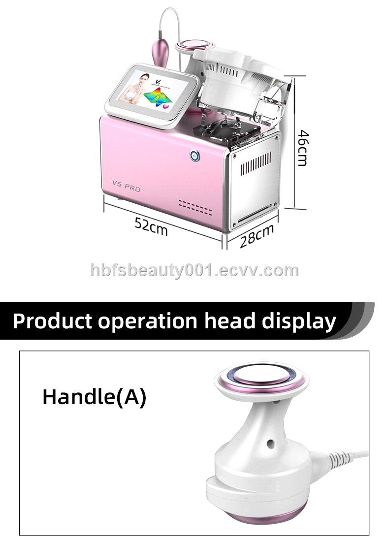 Pink V5 Pro Slimming Machine Ultrashape Vacuum RF Cavitation System For Fat Burning