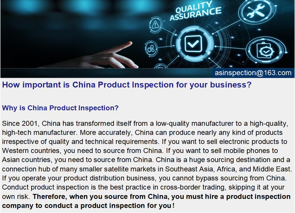 Quality control in china and Asia