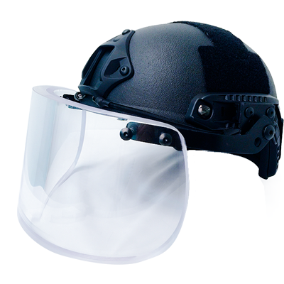 bulletproof visor for helmet ballistic face shield