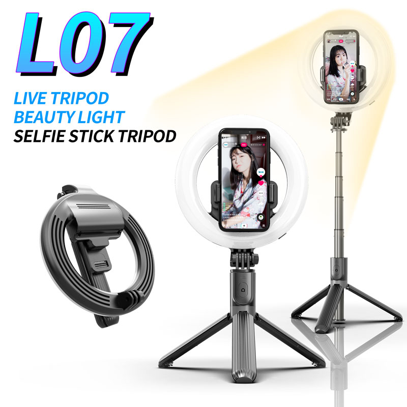 L07 Portable 5 light Tripod selfie stick
