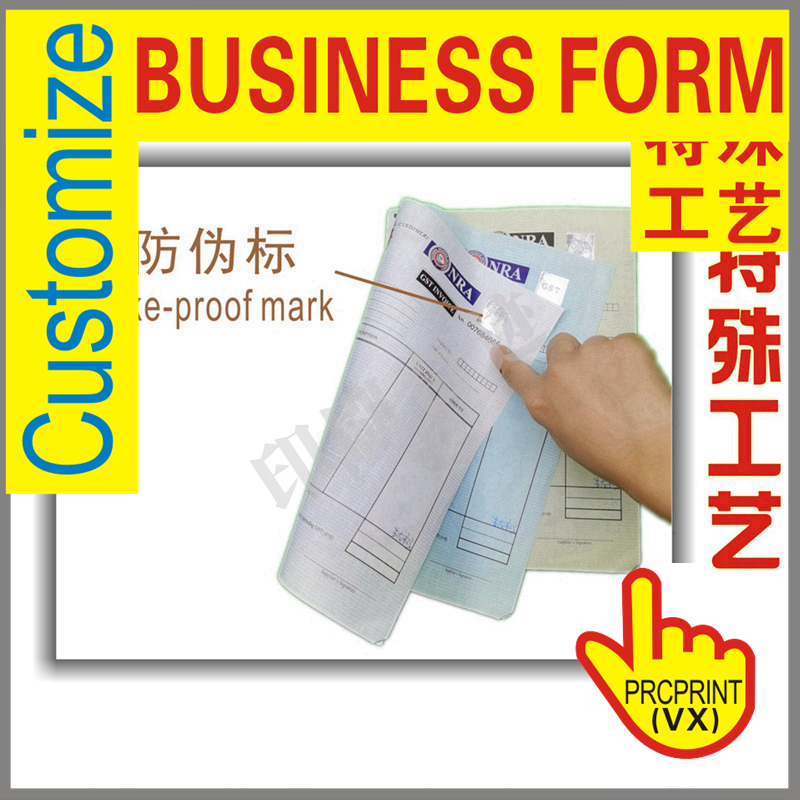 Professional custom logo cheap business form 100 virgin wood pulp colorful printing carbonless receipt