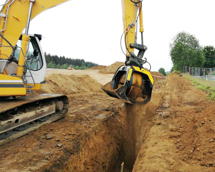 MONDE excavator soil rotary screening bucket